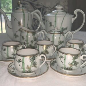 Oct SALE! Vintage 18 pc Hand painted Soko Coffee and Tea set